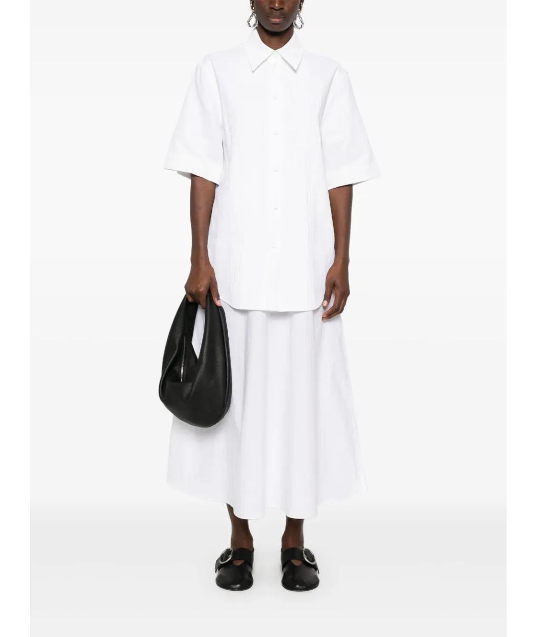 JIL SANDER Белая хлопковая рубашка, фото 2