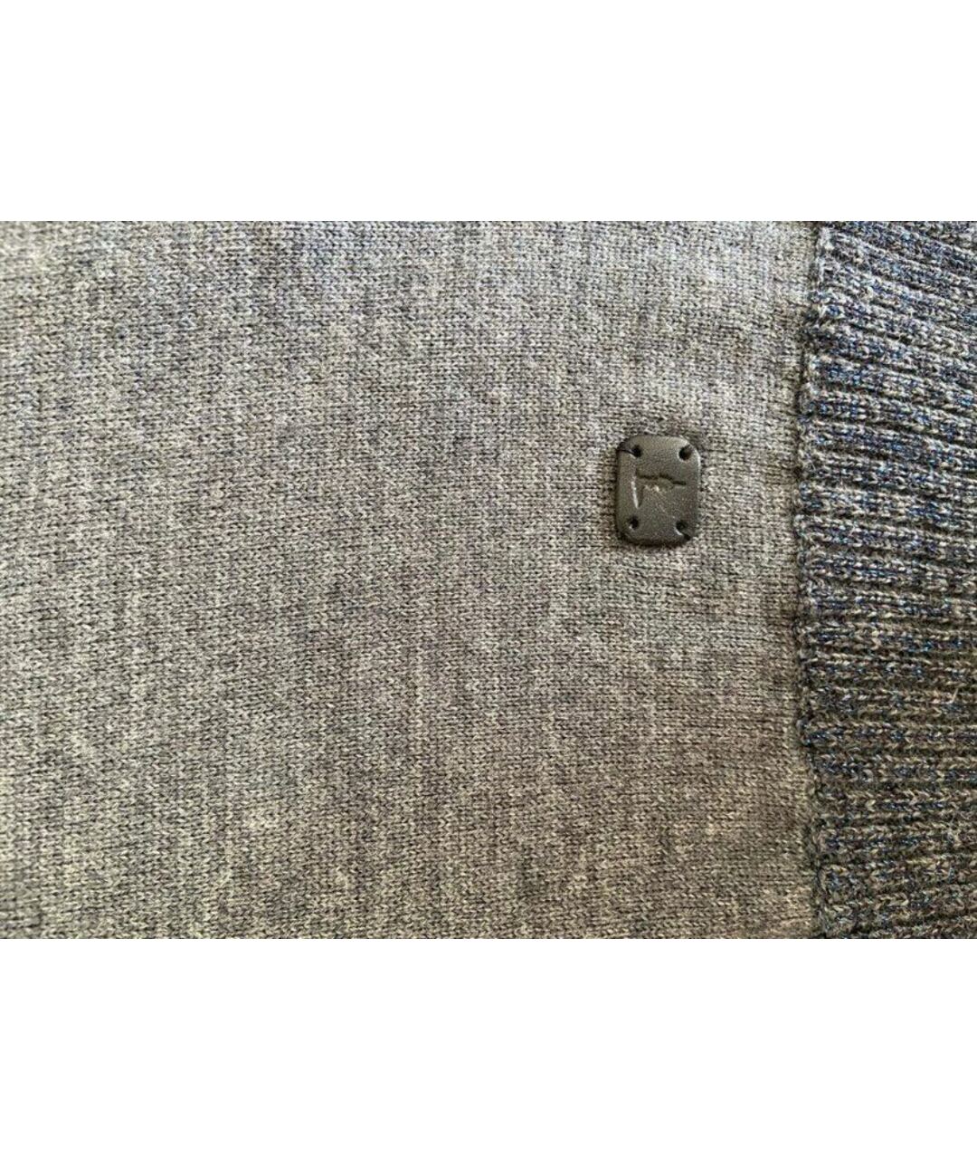 TRUSSARDI Синий шерстяной джемпер / свитер, фото 7
