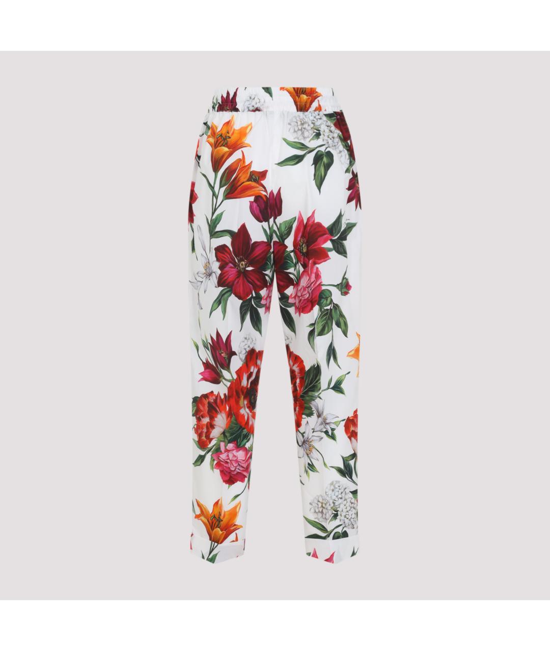 DOLCE&GABBANA Мульти хлопковые прямые брюки, фото 3