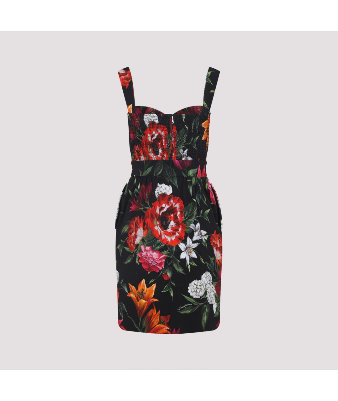 DOLCE&GABBANA Мульти хлопковое повседневное платье, фото 3