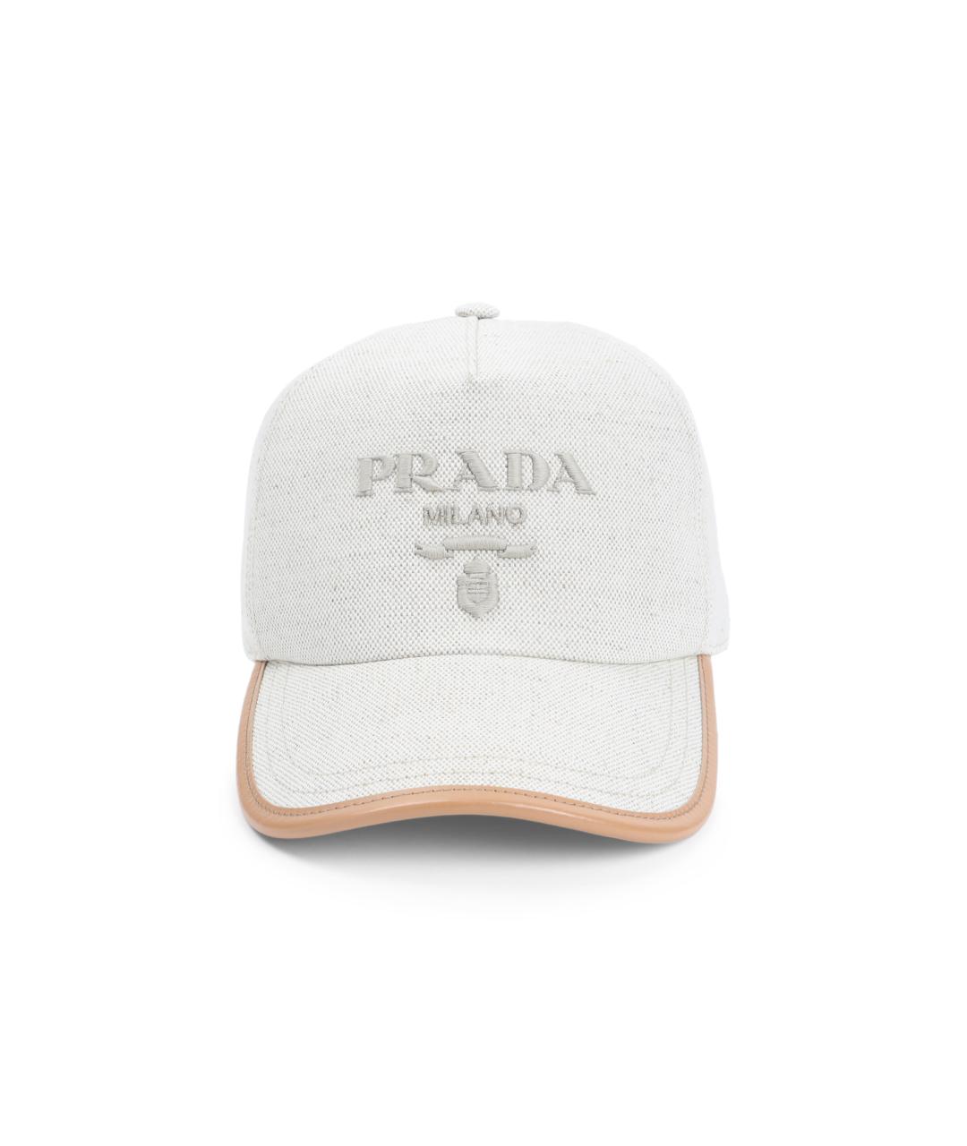PRADA Бежевая хлопковая кепка/бейсболка, фото 1