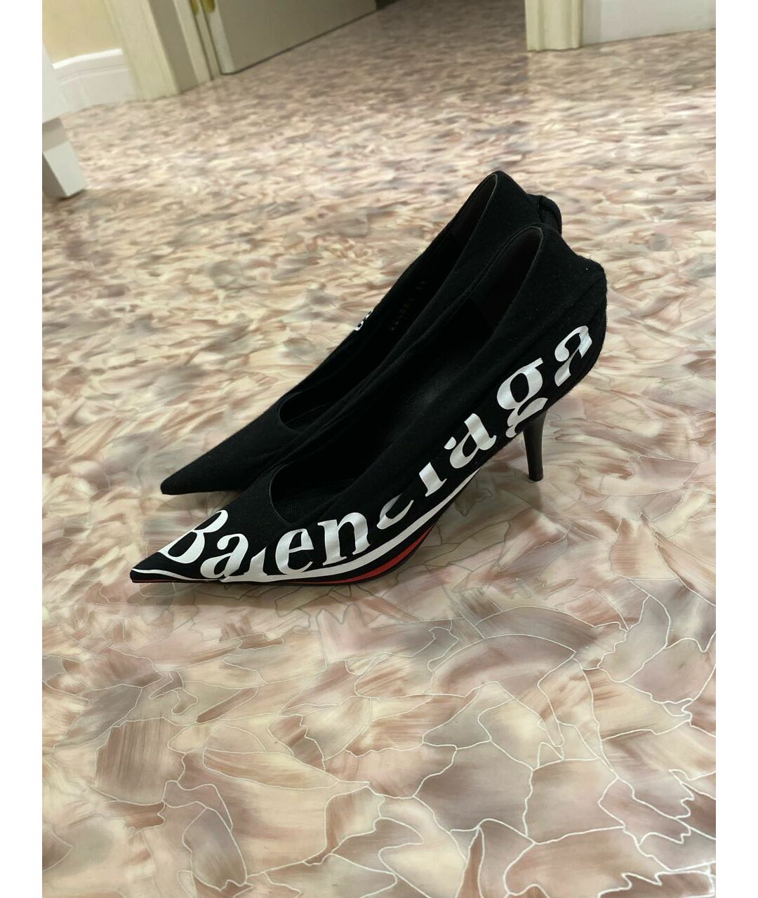 BALENCIAGA Черные кожаные туфли, фото 9