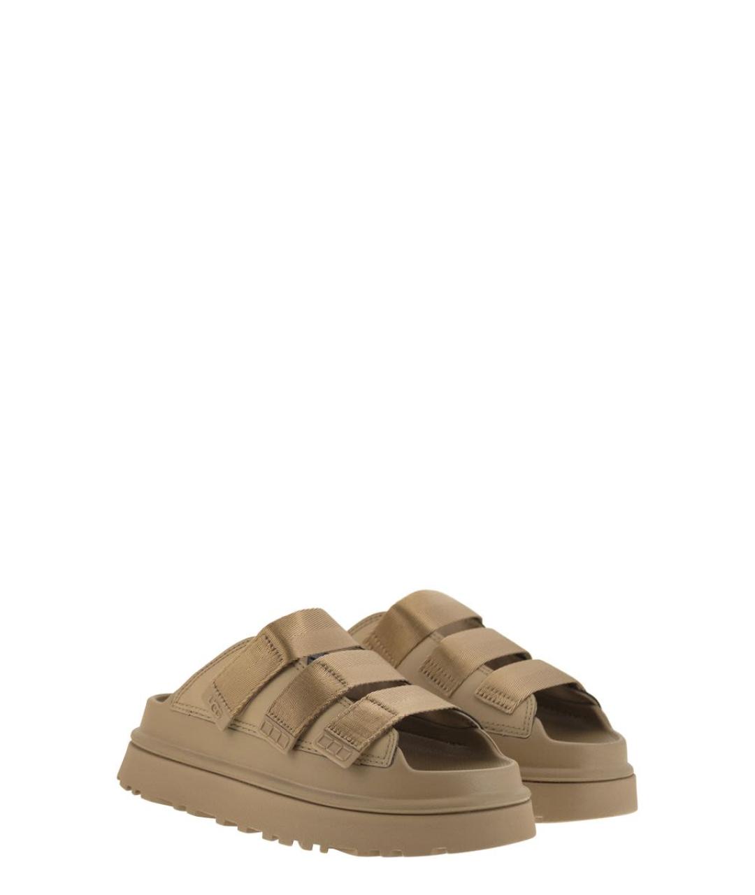 UGG AUSTRALIA Коричневые синтетические сандалии, фото 4