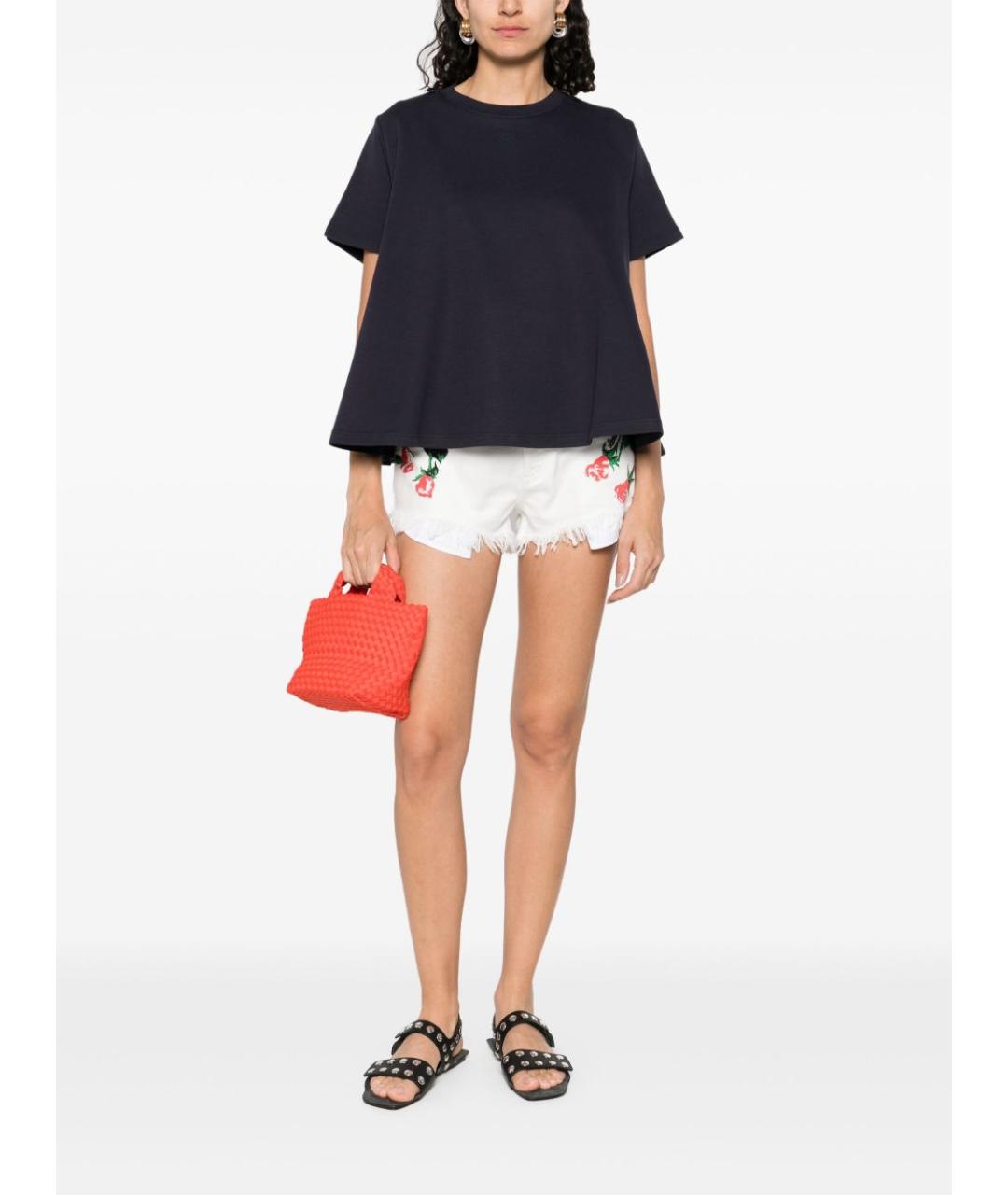 LOEWE Темно-синяя хлопковая футболка, фото 5