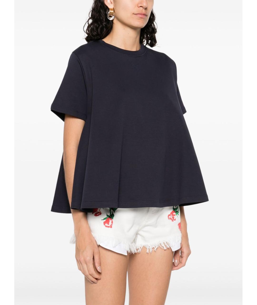 LOEWE Темно-синяя хлопковая футболка, фото 3