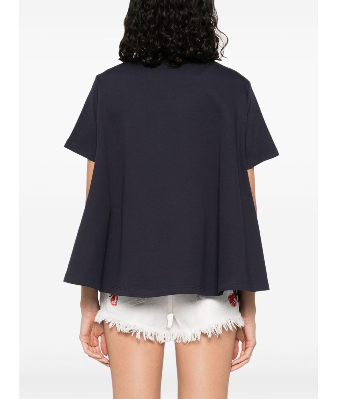 LOEWE Темно-синяя хлопковая футболка, фото 4