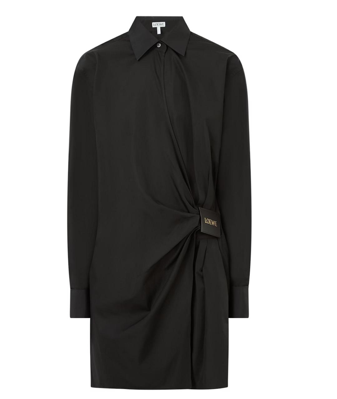 LOEWE Черное хлопковое повседневное платье, фото 6