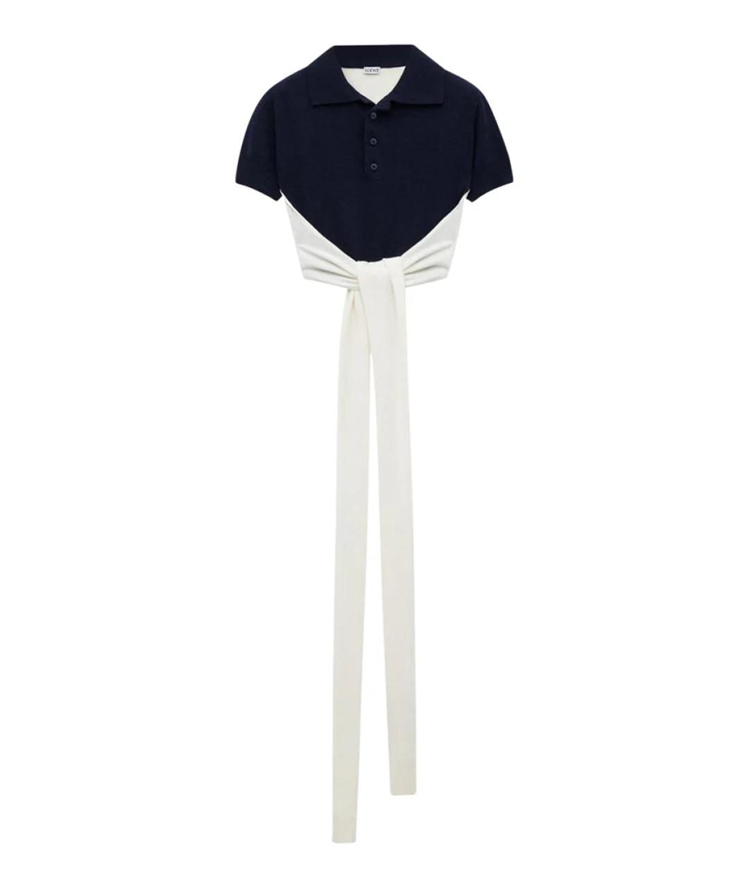 LOEWE Синяя шерстяная футболка, фото 1