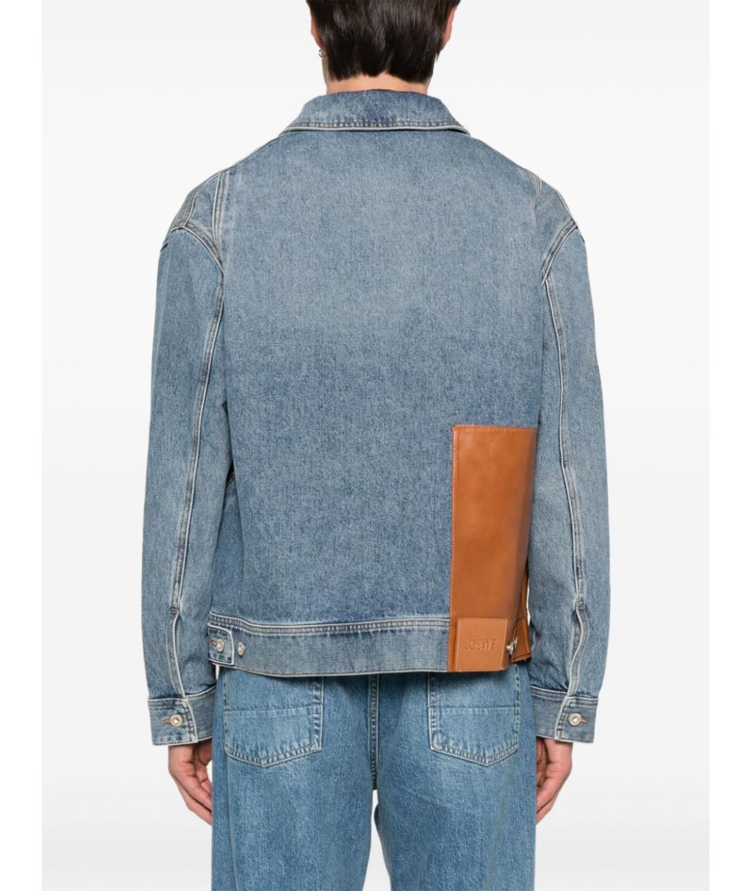 LOEWE Голубая хлопковая куртка, фото 4