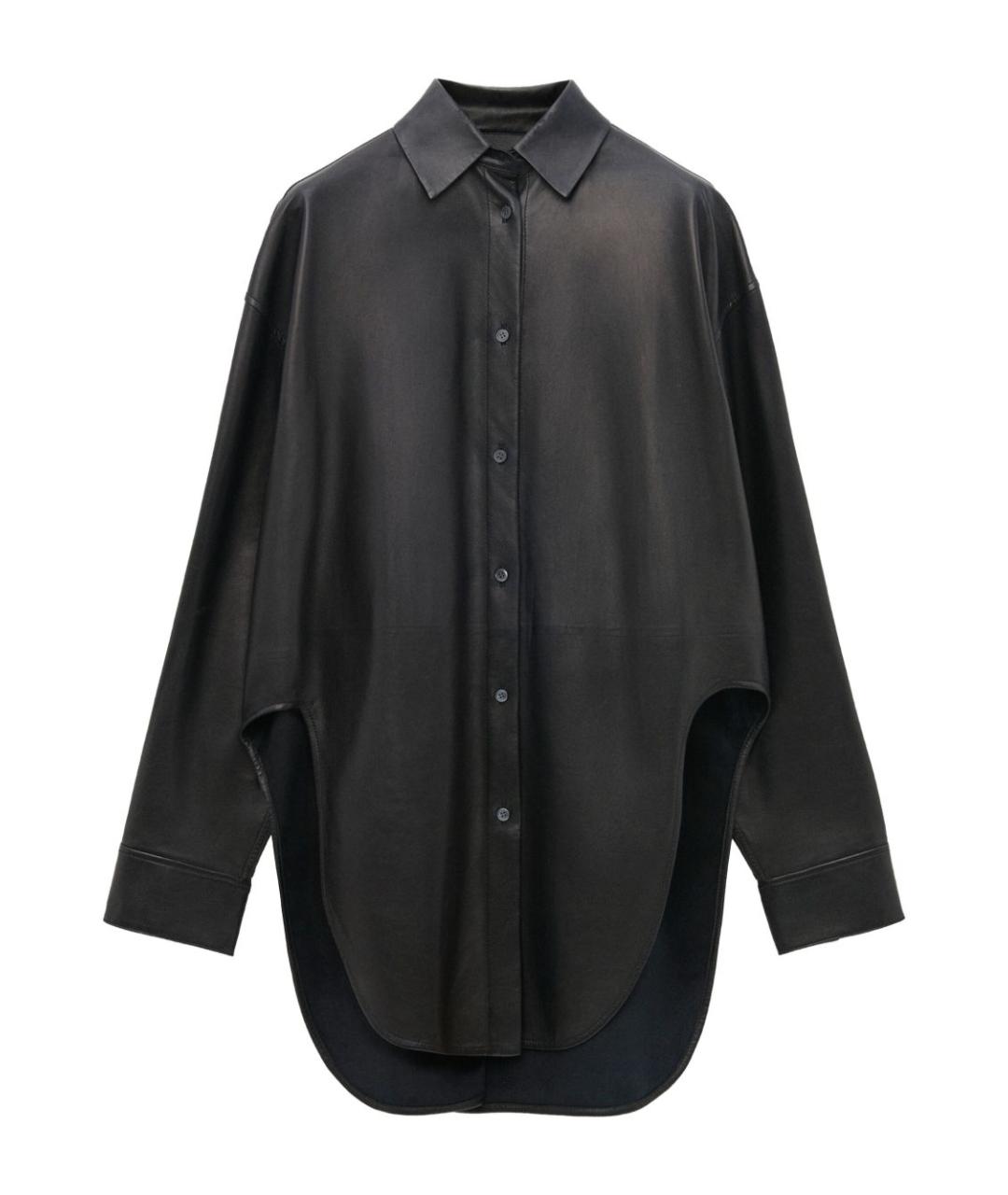 LOEWE Черная кожаная рубашка, фото 1