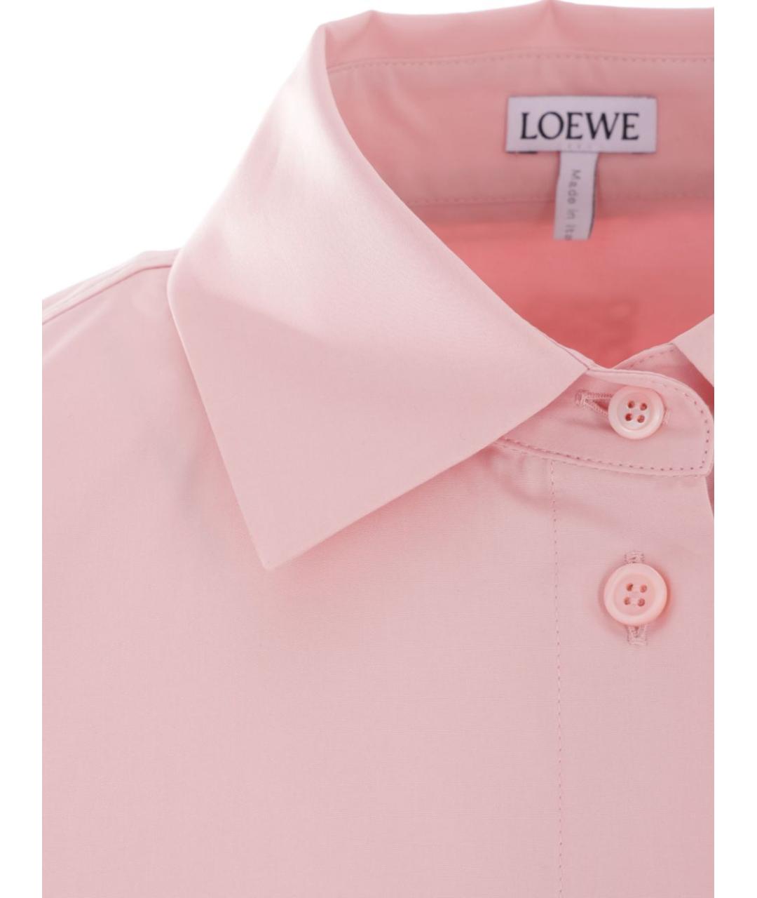 LOEWE Розовая хлопковая рубашка, фото 3