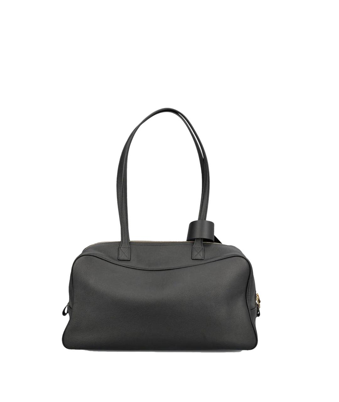 BALENCIAGA Черная кожаная сумка тоут, фото 3