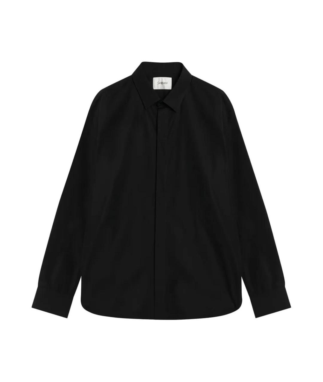 SAINT LAURENT Черная хлопковая кэжуал рубашка, фото 1
