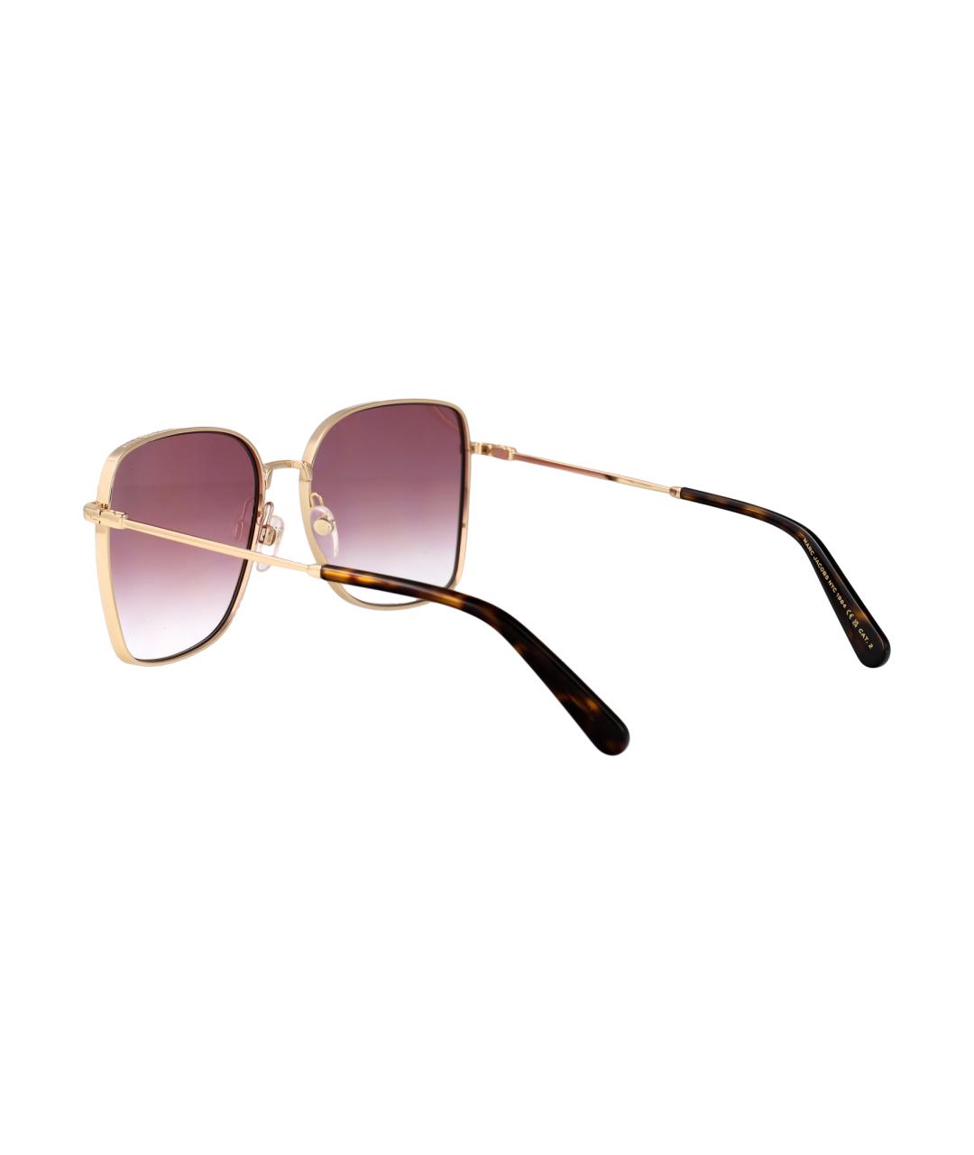 MARC JACOBS Золотые металлические солнцезащитные очки, фото 4