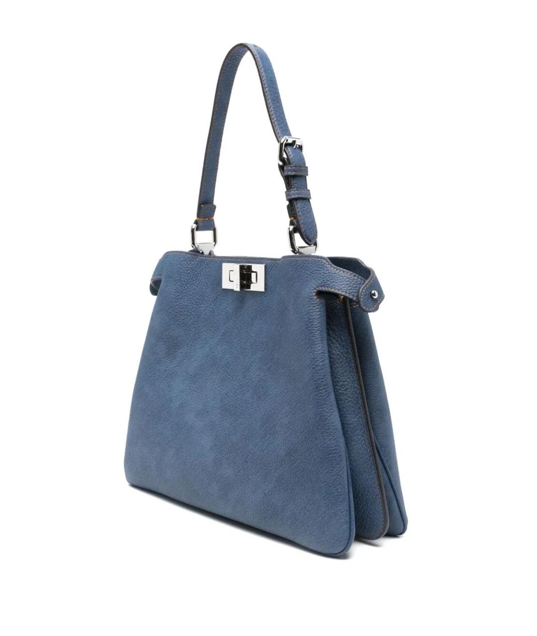 FENDI Голубая кожаная сумка через плечо, фото 4