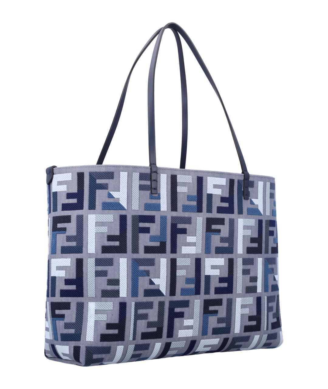 FENDI Синяя деним сумка тоут, фото 2