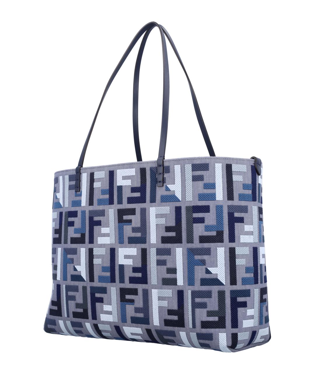 FENDI Синяя деним сумка тоут, фото 3