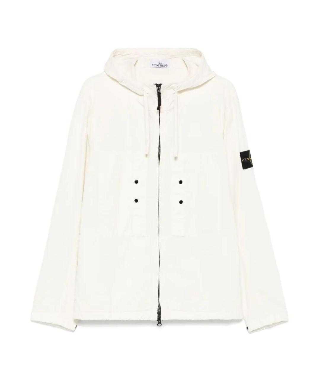 STONE ISLAND Белая хлопковая куртка, фото 1
