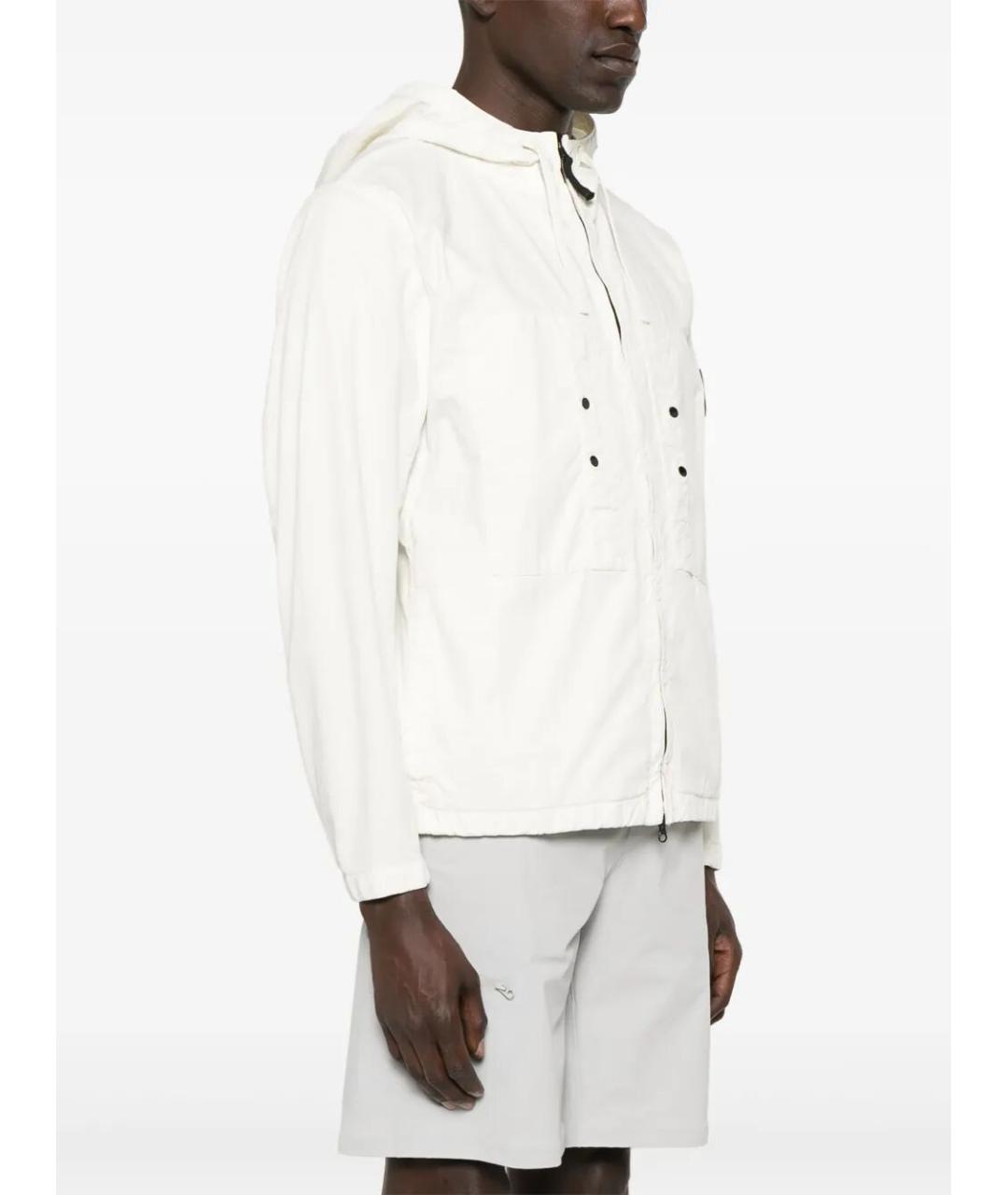 STONE ISLAND Белая хлопковая куртка, фото 2
