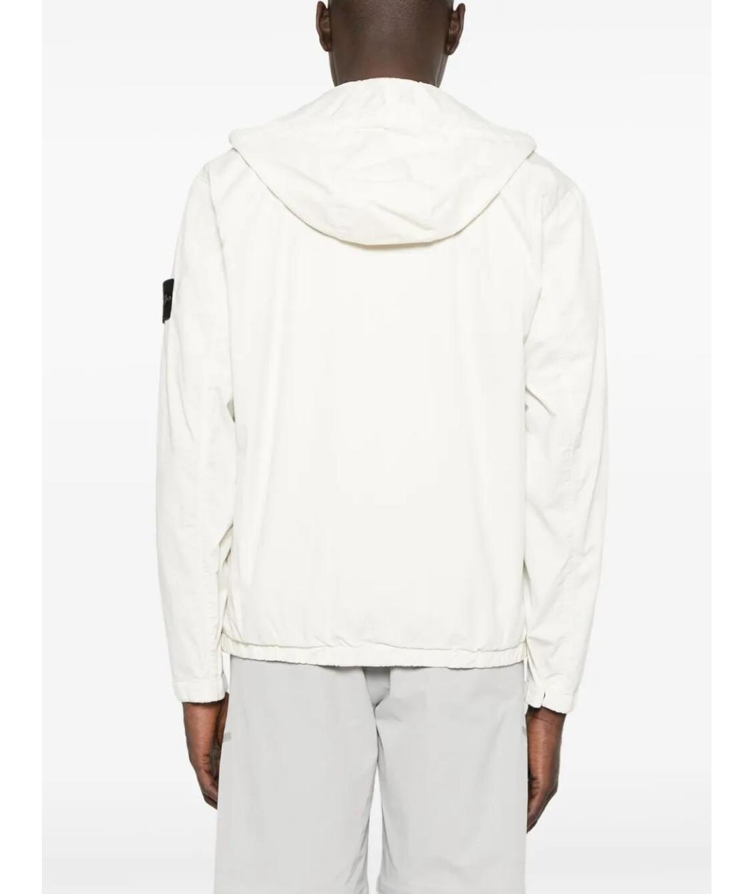 STONE ISLAND Белая хлопковая куртка, фото 5