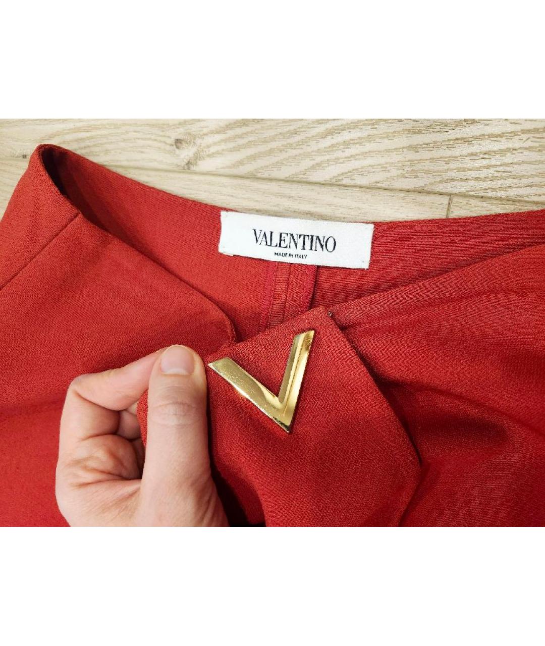 VALENTINO Красная юбка миди, фото 3