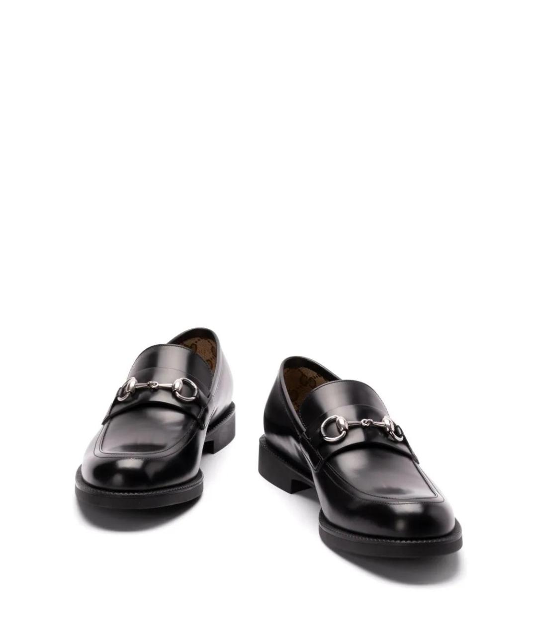 GUCCI Черные кожаные лоферы, фото 3