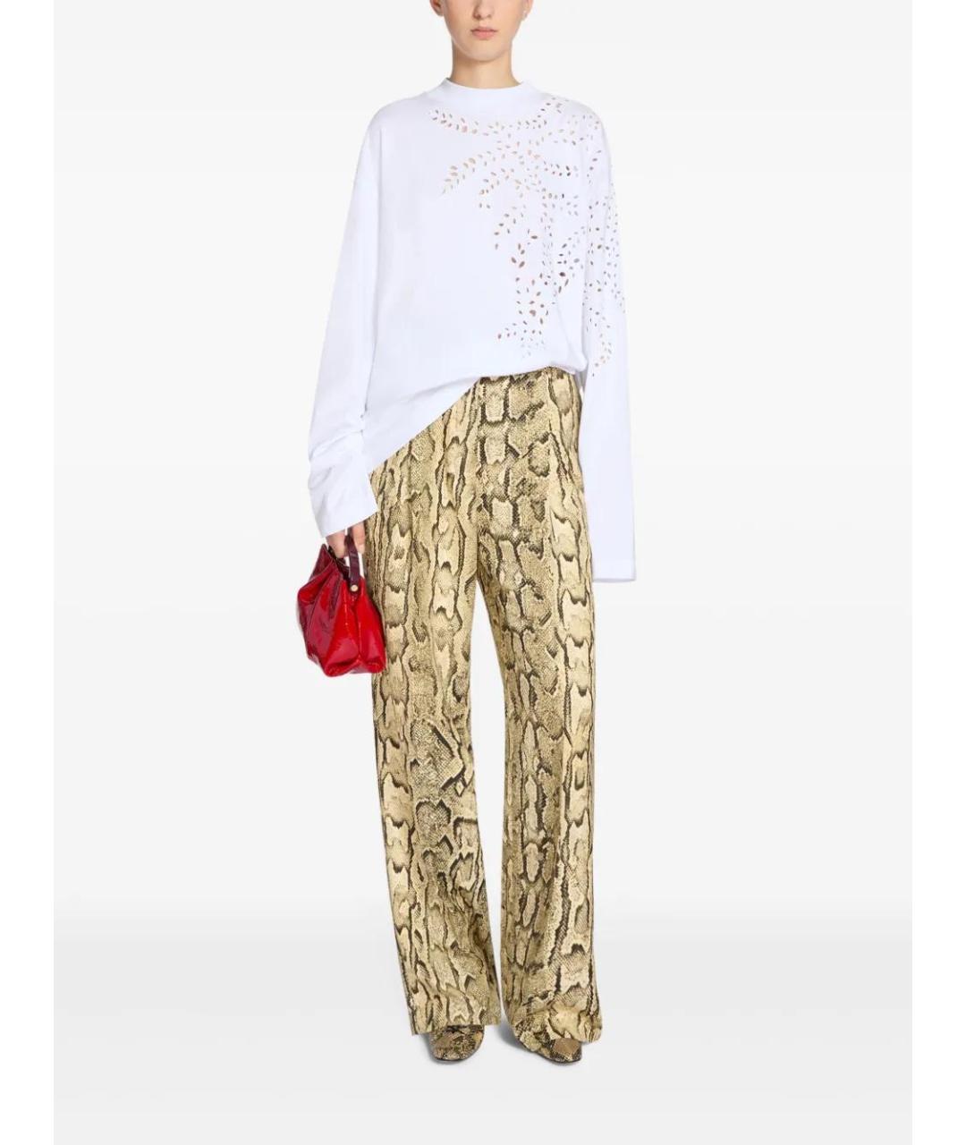 DRIES VAN NOTEN Мульти вискозные прямые брюки, фото 2