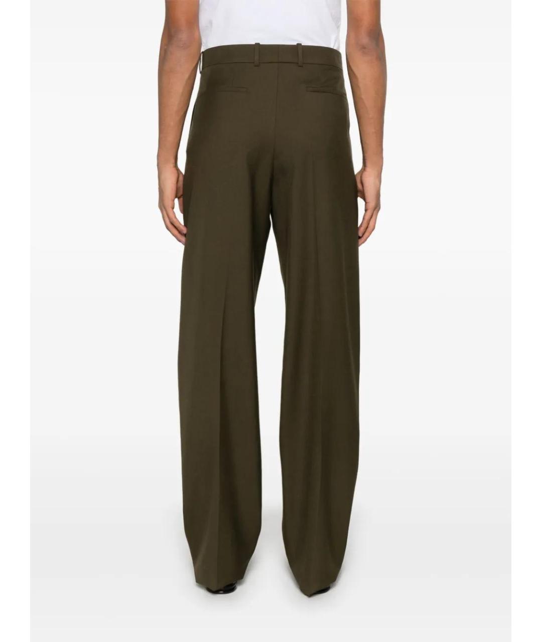 SAINT LAURENT Хаки хлопковые повседневные брюки, фото 4