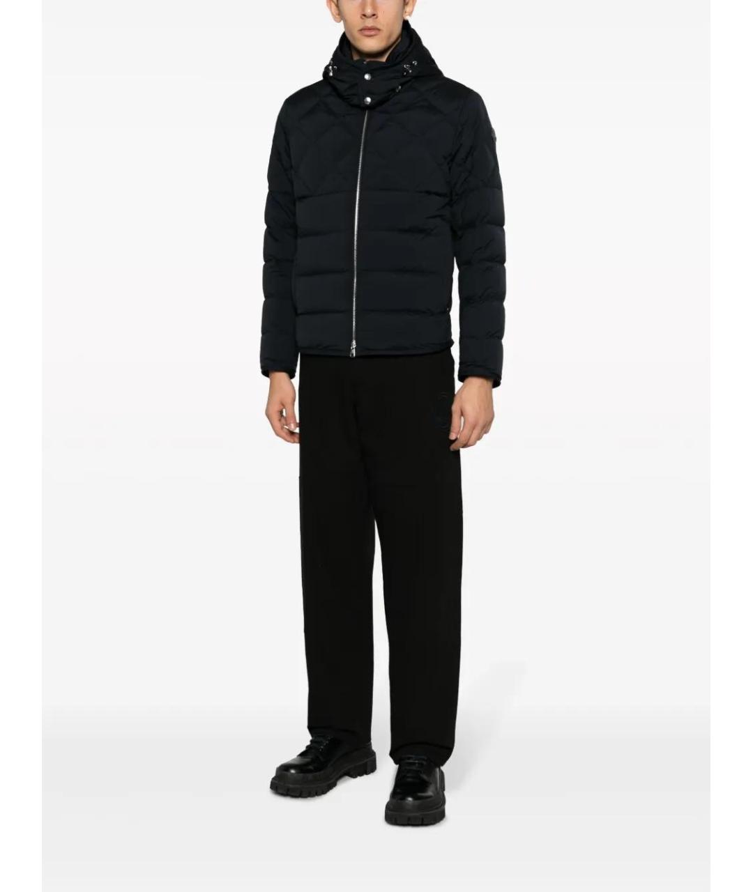 MONCLER Черные хлопковые повседневные брюки, фото 2