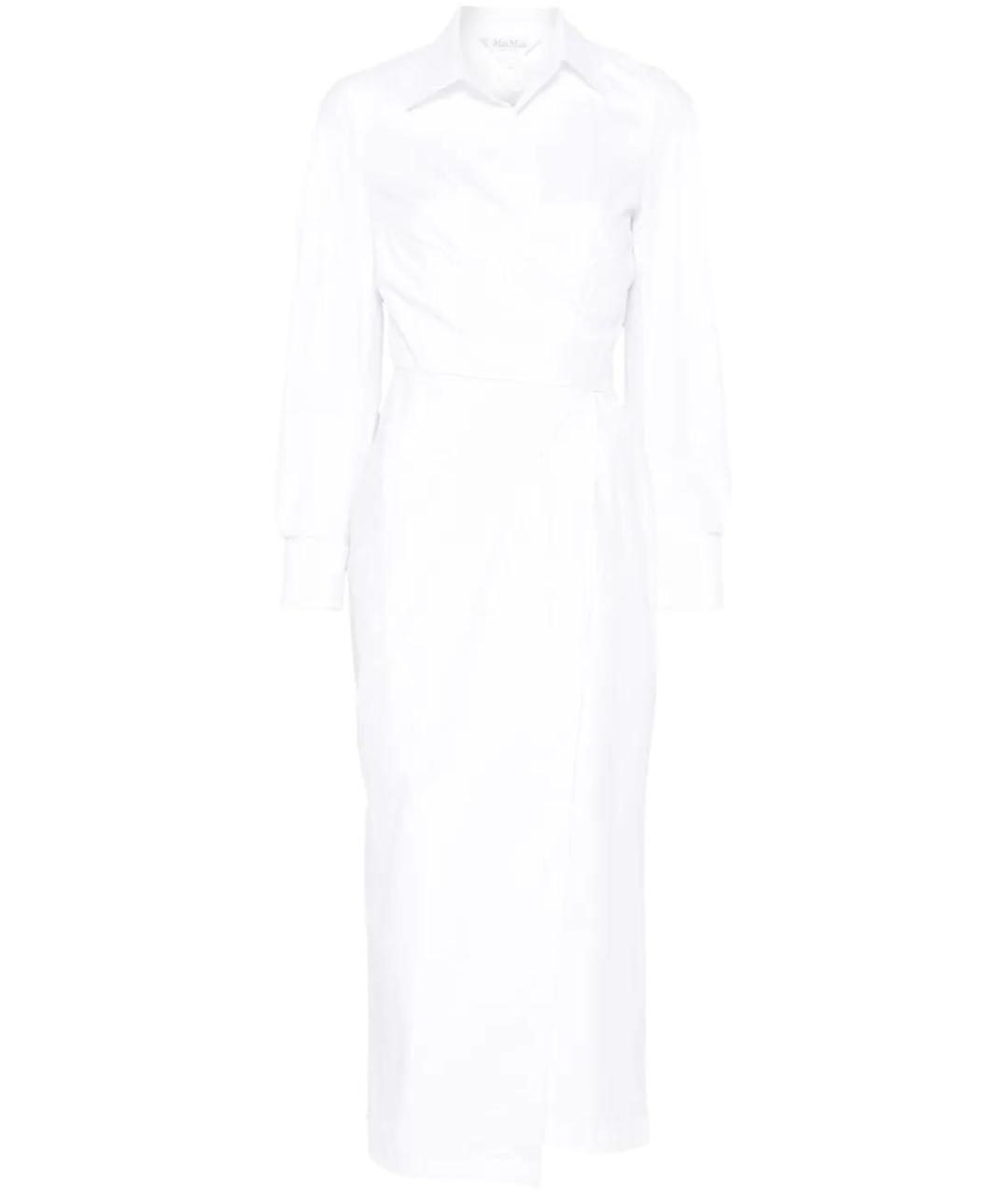 MAX MARA Белое хлопковое повседневное платье, фото 1