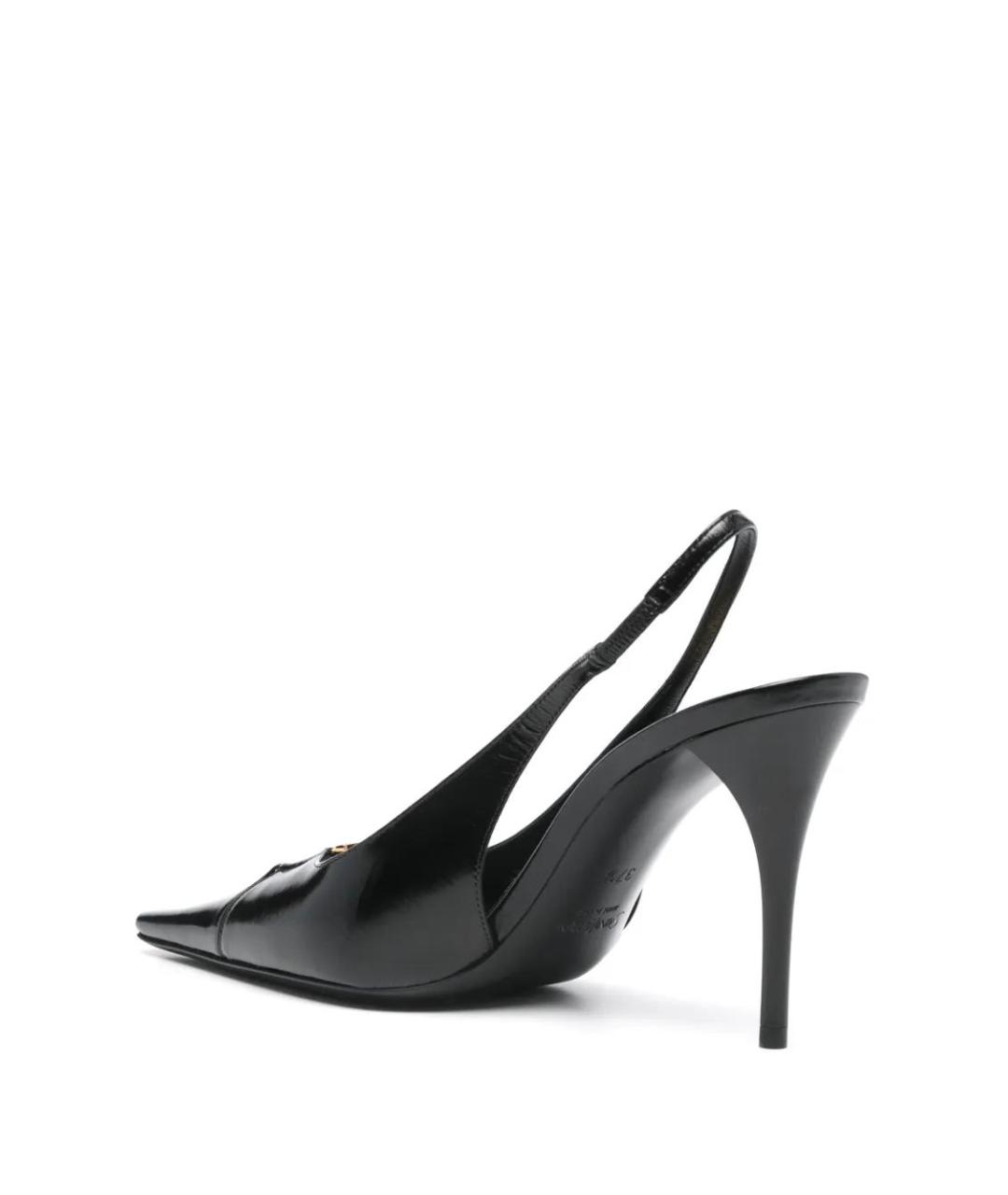 SAINT LAURENT Черные кожаные туфли, фото 3