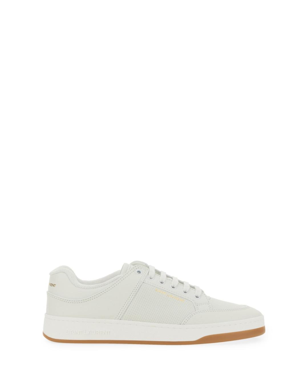 SAINT LAURENT Белые кожаные кеды, фото 2