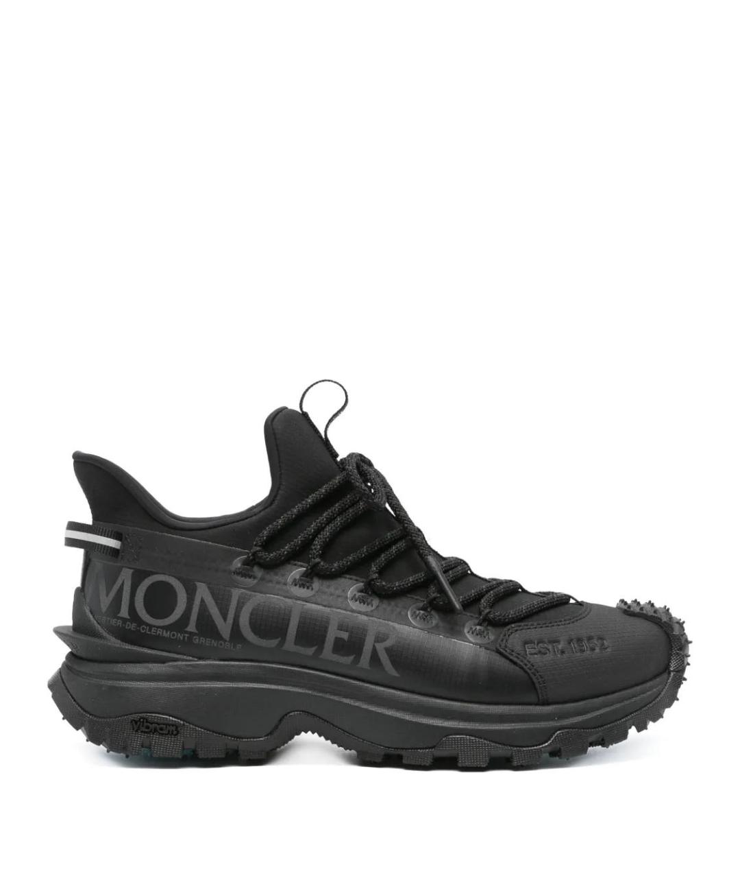 MONCLER Черные синтетические кроссовки, фото 1