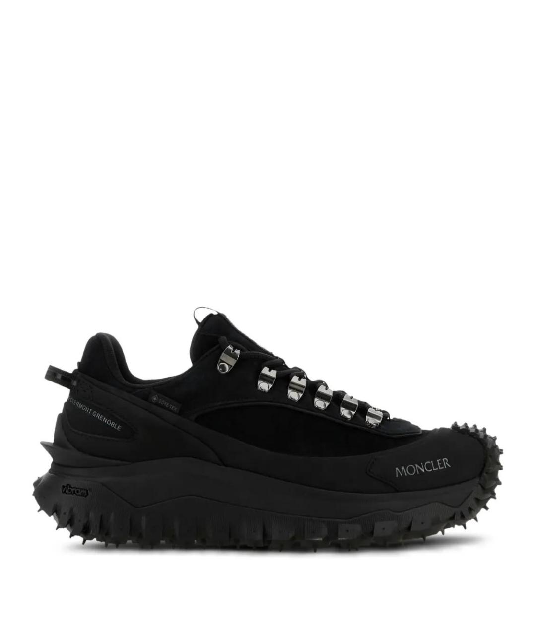 MONCLER Черные низкие кроссовки / кеды, фото 1
