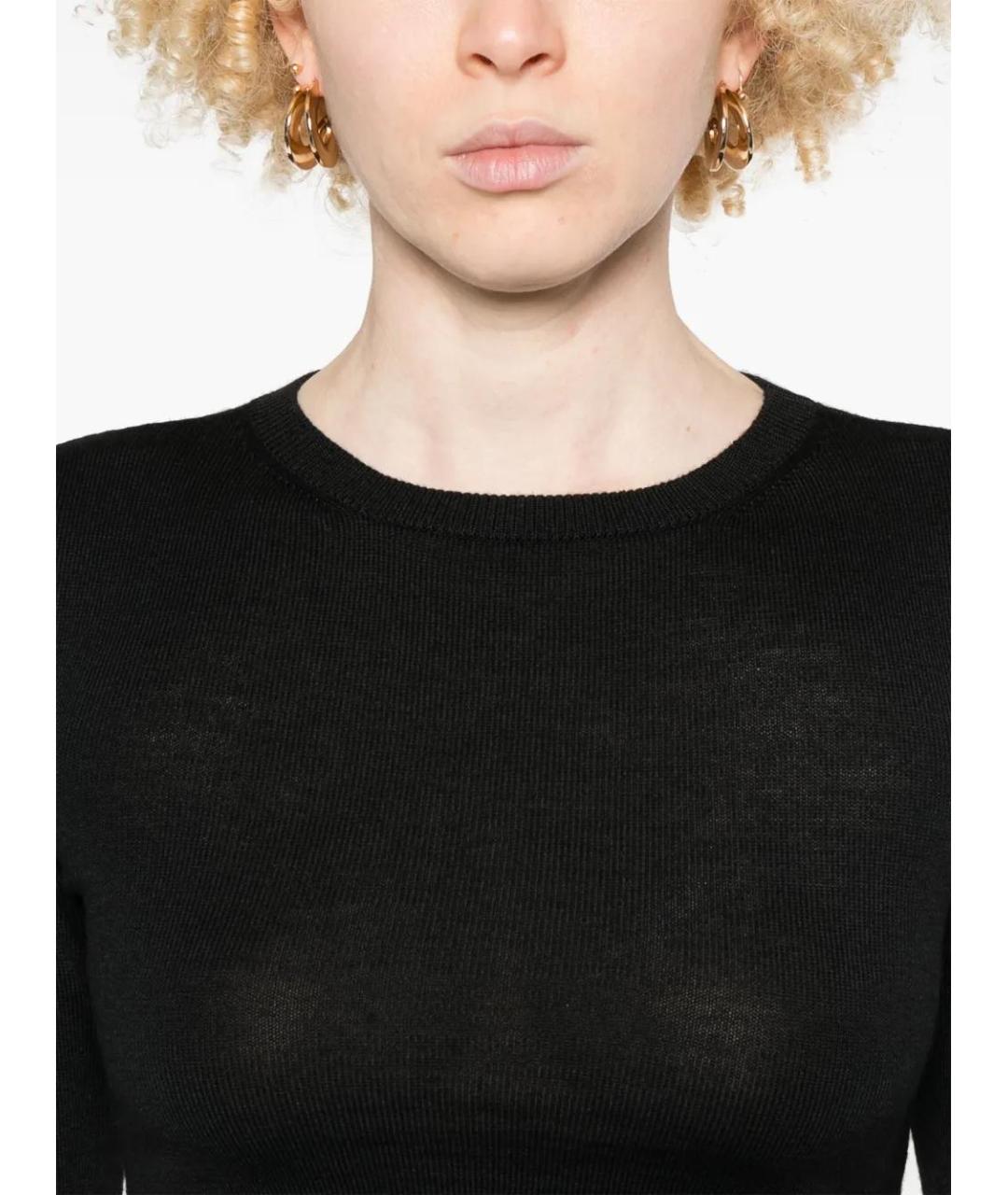 SAINT LAURENT Черная шерстяная футболка, фото 5