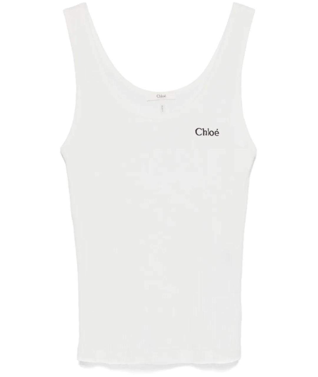 CHLOE Белая хлопковая майка, фото 1