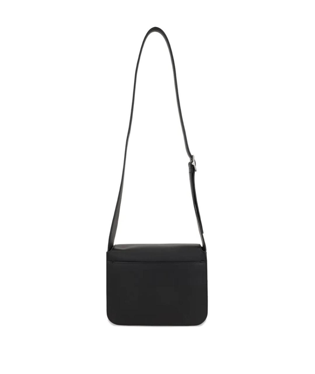 SAINT LAURENT Черная кожаная сумка на плечо, фото 2