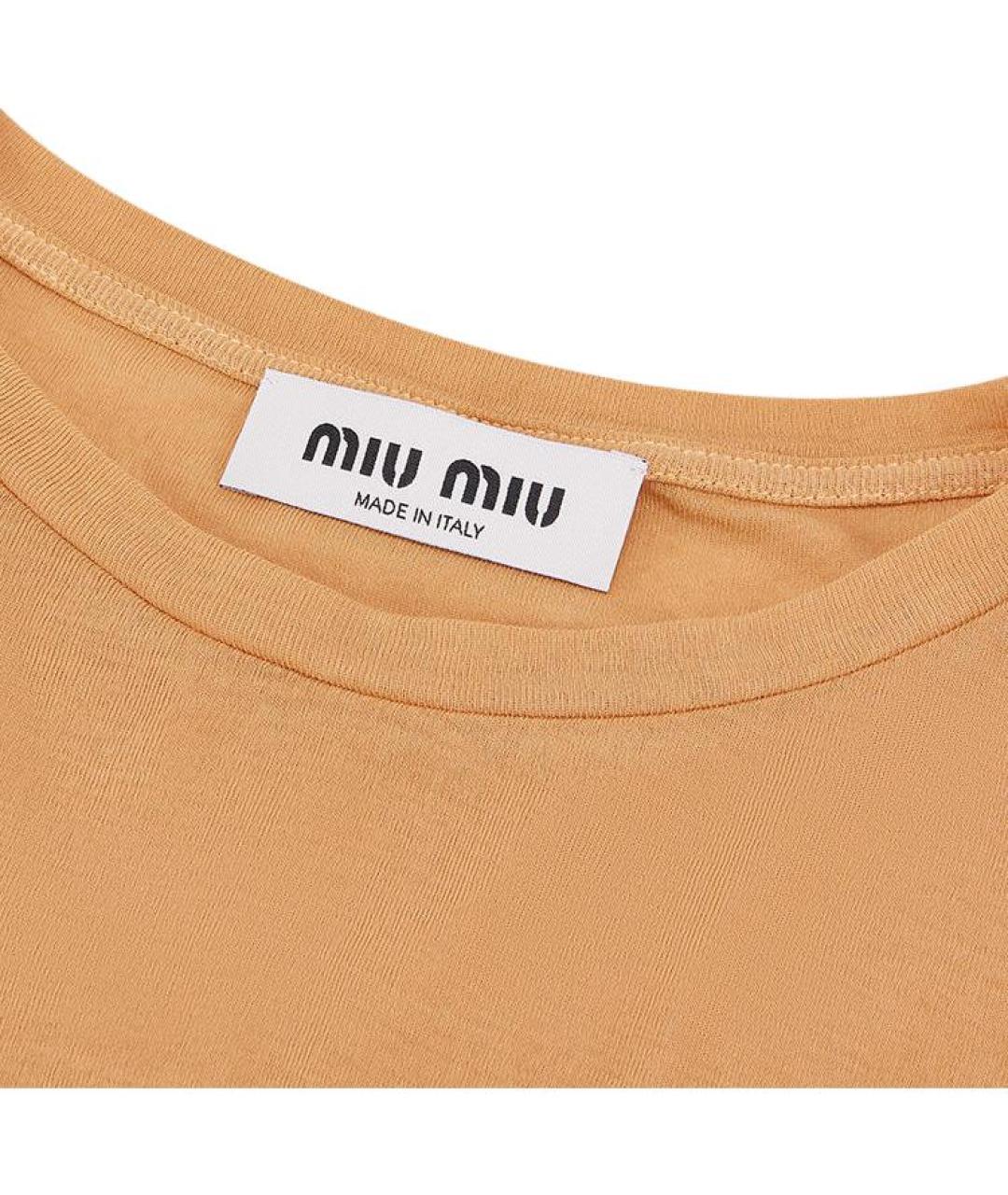 MIU MIU Желтая футболка, фото 7
