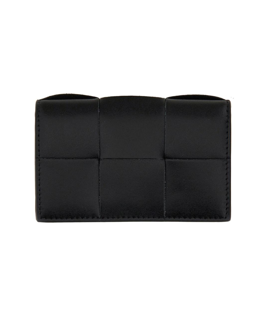 BOTTEGA VENETA Черный кожаный кошелек, фото 3