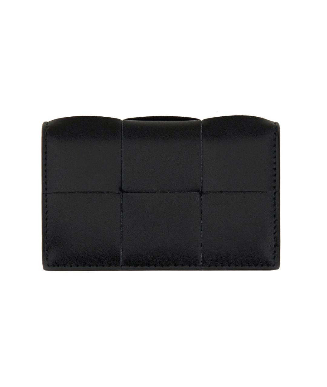 BOTTEGA VENETA Черный кожаный кошелек, фото 1