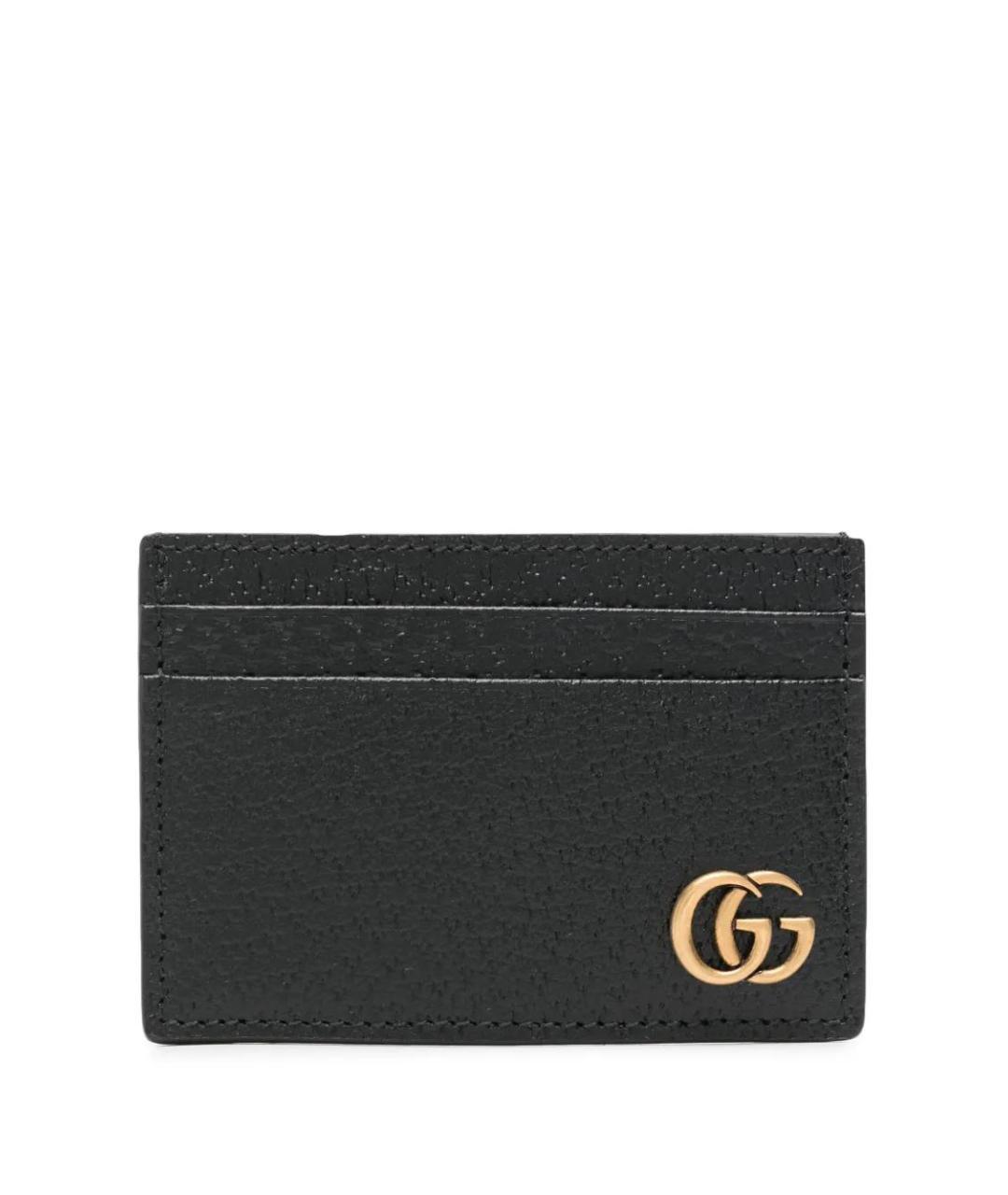 GUCCI Черный кожаный кардхолдер, фото 1