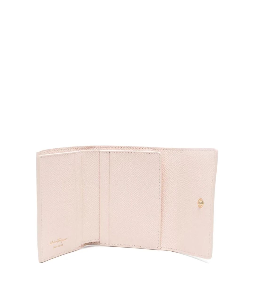 FERRAGAMO Розовый кожаный кошелек, фото 3