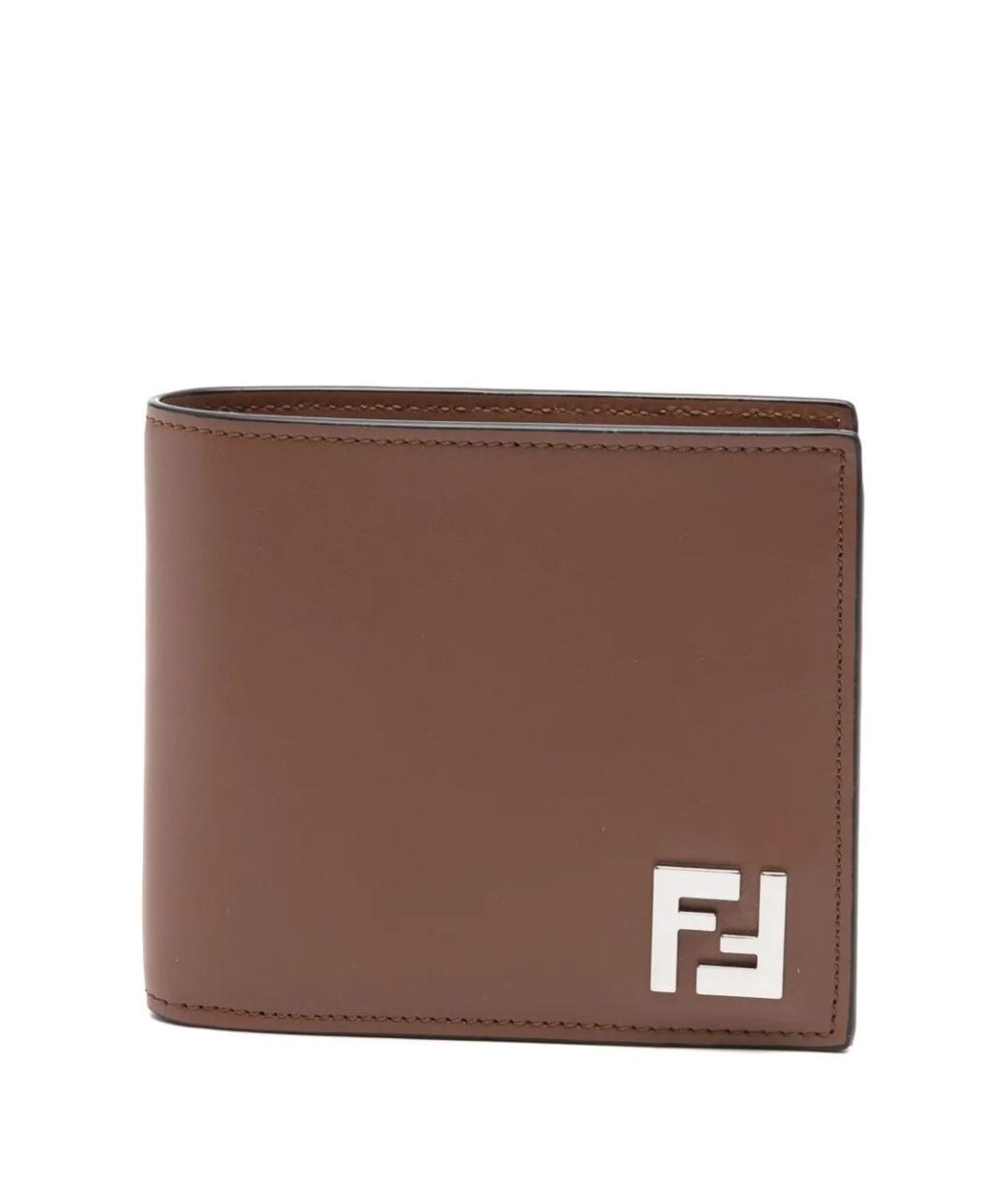 FENDI Коричневый кожаный кошелек, фото 1