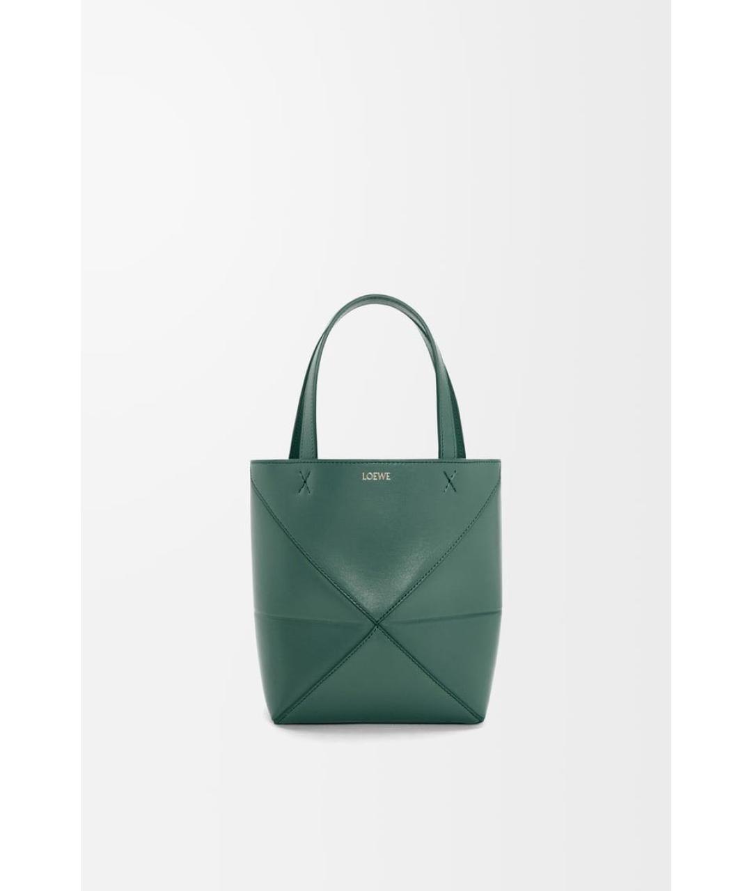 LOEWE Черная кожаная сумка с короткими ручками, фото 5