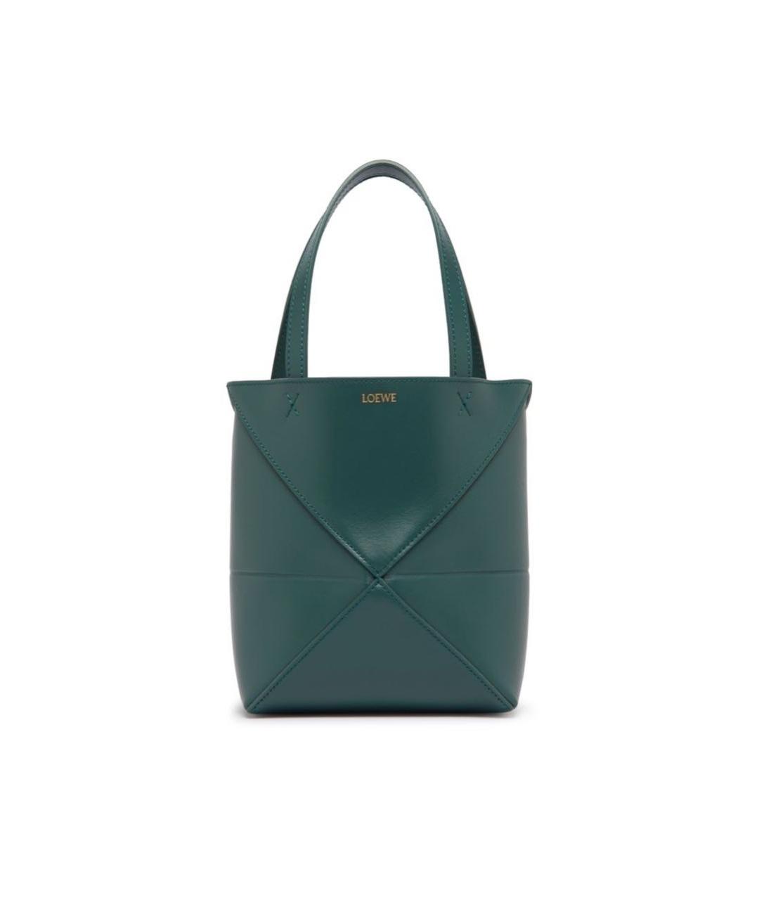 LOEWE Черная кожаная сумка с короткими ручками, фото 6