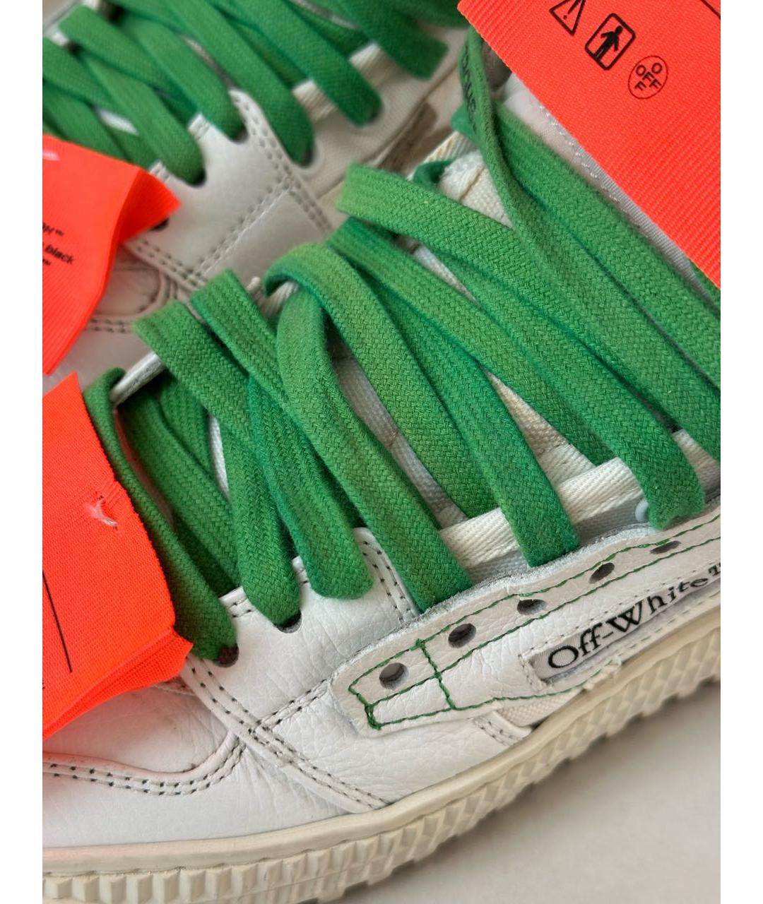 OFF-WHITE Белые кожаные кеды, фото 6