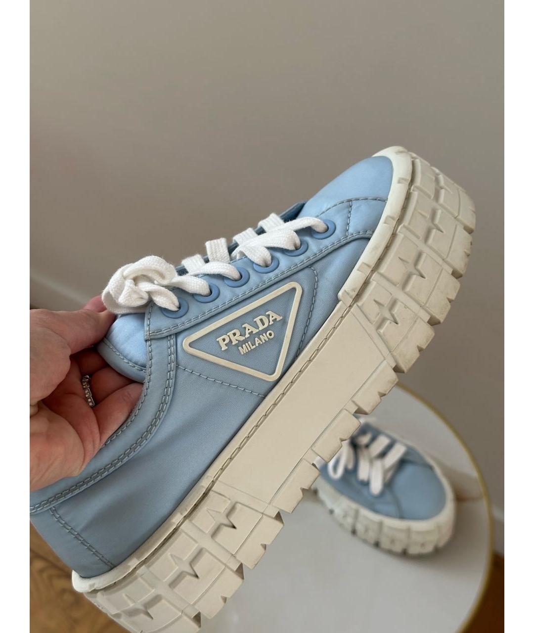 PRADA Голубые кеды, фото 4