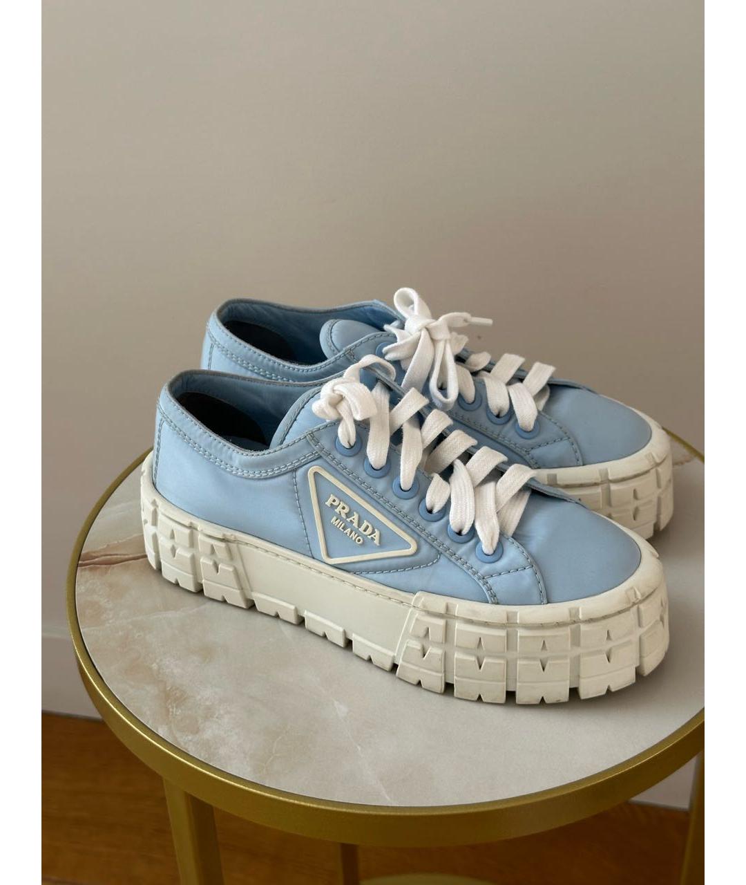 PRADA Голубые кеды, фото 7