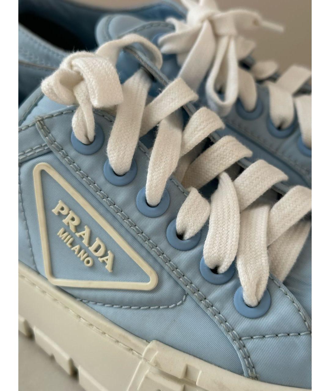 PRADA Голубые кеды, фото 5
