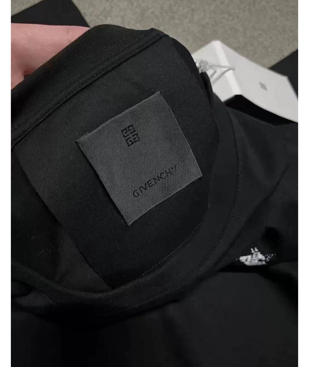 GIVENCHY Черная хлопковая футболка, фото 2